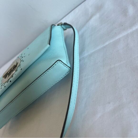 KATE SPADE Cyan Flap Crossbody Turnlock Shoulder Bag Knott Kitt Leila - Picture 7 of 11